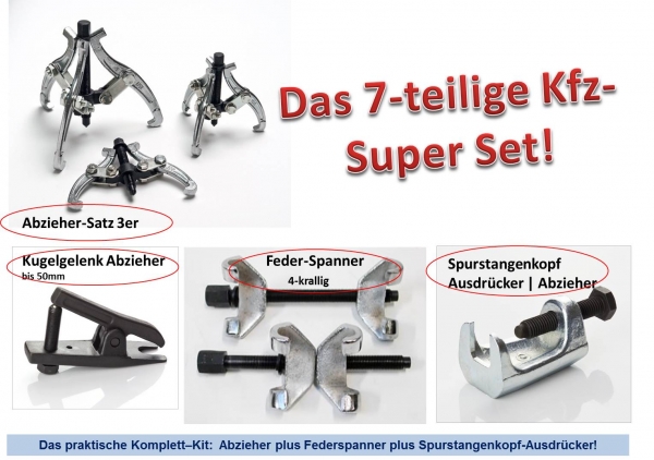 KfzDeal24 : Shop : KFZ-Bestseller : Kfz-Spezialwerkzeug : Federspanner- Abzieher-Kugelgelenk-Ausdrücker Satz